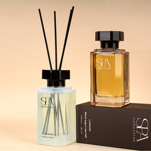 Colección Mescente SPA Ingredientes naturales Fórmula no tóxica Botella cuadrada Aceite esencial Difusor de caña de lujo - Product Image 1