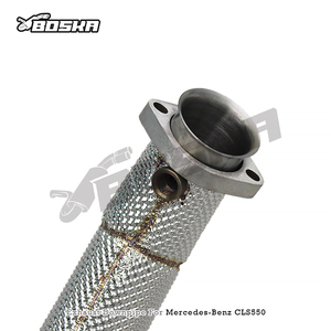 Tuyau de décharge à flux libre sur mesure pour Mercedes-Benz CLS550 4.7 2012-2016 E550 W212 M278 SS304 Boska Exhaust en stock - Product Image 2