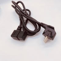 1m Noir 16A 250V EU 3Pin CEE 7/7 à Angle Gauche C19 Cordon d'alimentation H05VV-F 3G * 1.5mm2