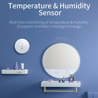 Capteur de température et d'humidité Tuya Zigbee 3.0, moniteur à distance par application Smart Life, alimenté par batterie, fonctionne avec Alexa Google Home