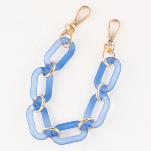 Accessori per borse con catena spessa in acrilico con catena colorata arcobaleno a tracolla trasparente smerigliata - Product Image 5