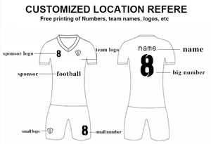 Groothandel Club Team Custom Logo Nummer Volwassenen Sport Shirt Kits Sets Maillot De Voetbal Soccer Jersey Maillot De Voet Custom - Product Image 6