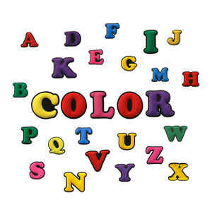 Novidade 2025: Charme de Sapato em PVC Colorido e Fofo com Letras de Moda, Acessórios de Decoração para Sapatos - Product Image 2