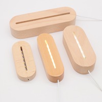 Supports de lampe de table LED en bois, supports de lampe LED conçus pour une utilisation avec prise électrique, lampes de nuit rectangulaires en bois, support LOGO, décoration de chambre à coucher