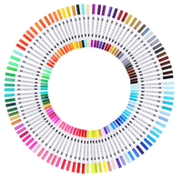 Stylos pinceaux à double pointe 24 couleurs, 24 marqueurs d'art, ensemble de stylos aquarelle à pointe pinceau, marqueur d'art à double pointe