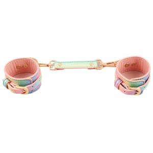Esposas de Cuero Arcoíris con Hebilla Cruzada, Tobillos con Correa, Correas de Sujeción Eróticas - Product Image 6