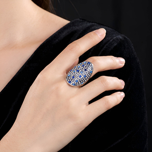 Anillos con cristales CZ para hombre y mujer, anillo de compromiso de acero inoxidable con circonita, accesorios, anillos de cóctel con cristales - Product Image 2