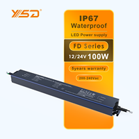 110V/220V AC à DC Fuente De Poder 100W alimentation LED étanche 12V 24V alimentation à découpage mince