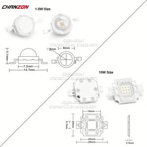 1W - 500W UV ultravioleta púrpura LED de alta potencia Chip 20W 30W 50W 100W 365nm 370nm 375nm 380nm 385nm 395nm 405nm 410nm 425nm - Product Image 3