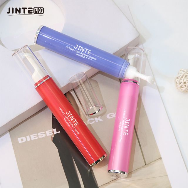 15ml Colorful Cosmetic Packaging Customized Airless Pump Bottle Serum Eye Cream Container