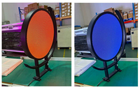 Écran LED circulaire double face haute définition P5 IP65 en aluminium résistant aux intempéries, boîte lumineuse vidéo personnalisable pour affichage extérieur
