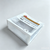 Sac d'emballage alimentaire à fond plat imprimé sur mesure avec grande fenêtre transparente, pochette barrière haute qualité, qualité alimentaire, OEM