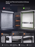 Porte à enroulement double en alliage d'aluminium avec isolation en mousse de polyuréthane, épaisseur 43 mm, porte à enroulement rapide
