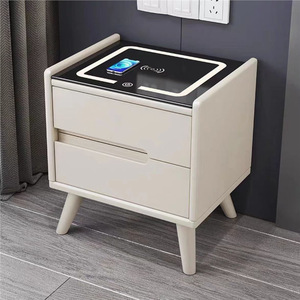 <span class=keywords><strong>Table</strong></span> <span class=keywords><strong>de</strong></span> <span class=keywords><strong>Chevet</strong></span> Intelligente Haute Qualité, Style Nordique, Multifonctionnelle, à Double Tiroir, avec Haut-parleurs, pour Chambre à Coucher – Vente en Gros - Product Image 3