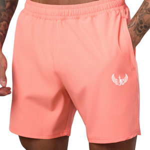 Mens <b>Peach</b> Performance Shorts Elastic Waist Athletic Running Fitness Training Sportswear Activewear Shorts - Product Image 3