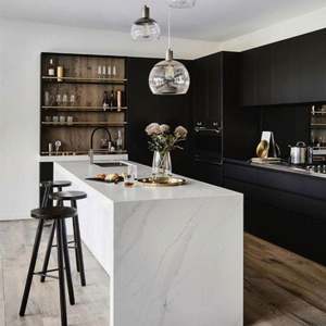 Promotion de vente chaude, conceptions d'armoires de cuisine, cuisine moderne en bois classique à plusieurs niveaux avec prix de gros - Product Image 2