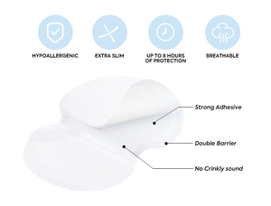 Autocollants absorbants de transpiration invisibles pour l'été, ultra fins, <span class=keywords><strong>anti</strong></span>-transpirants invisibles pour les aisselles, pour hommes et femmes - Product Image 3
