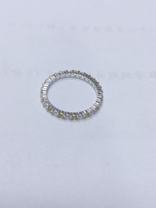 Women's S925 Sterling Silver Rhodium Plated High Quality Gemstone Classic Brilliant Cut <b>Yellow</b> Sapphire Ring for Everyday Wear - Product Image 2