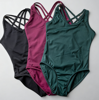 Haute Qualité Enfants Filles Ballet Danse Justaucorps Rose Blanc Noir Camisole En Coton Doux Bas quantité minimale de commande Pas Cher Offre Spéciale