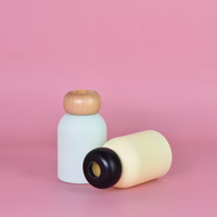 Bouteille diffuseur à roseaux en verre ambré en gros 100ml 150ml 200ml, récipient vide pour parfum et arômes avec bouchon en bois