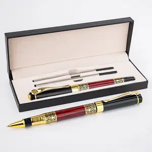 Trung Quốc cổ điển cao cấp kinh doanh bút quảng cáo khuyến mại sang trọng kim loại con lăn bút biểu tượng tùy chỉnh Gel bút