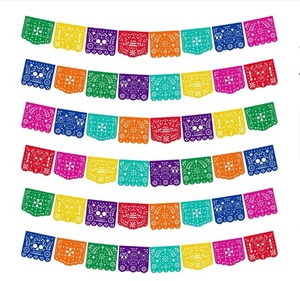 Banderines Temáticos del Día de <span class=keywords><strong>los</strong></span> Muertos Mexicanos para Fiesta, 15x15cm, ChenWang - Product Image 1