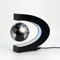 Globe anti-gravité en lévitation dans l'air-Maglev LED carte du monde illuminée pour ornement de bureau globe flottant