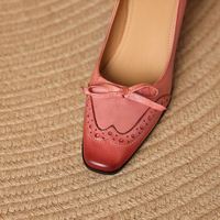 Chaussures pour femmes en cuir véritable de haute qualité personnalisées Cialisa, printemps 2025, mode, nœud papillon, robe de soirée, talons hauts, escarpins vintage