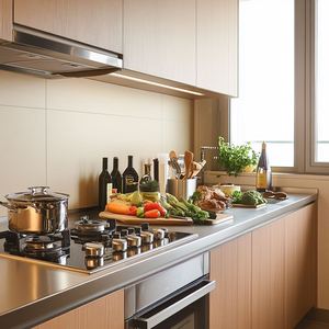 Juego de armarios de diseño de cocina de madera maciza de alto brillo, muebles, armario de cocina Modular blanco brillante moderno personalizado - Product Image 5