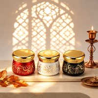 Vente de pots en verre pour cosmétiques, pots en verre cylindriques scellés, styles personnalisables