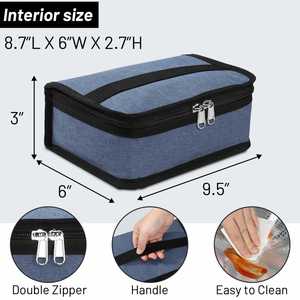 Black Cooler Bags With Logo Mini Lunch Bag for Kids Portable Thermal Insulated Cooler Bag - Product Image 3