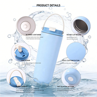 Gobelet isotherme OEM personnalisé à double paroi pour café chaud et froid, facile à transporter, vente en gros, 600 ml, en acier inoxydable, portable pour la randonnée et les voyages