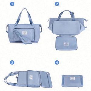 Bolsa de Viaje Plegable 2024 Moderna, de Gran Capacidad, Impermeable y Resistente, con Separación para Ropa Seca y Mojada, para Gimnasio, de Nailon Ecológico - Product Image 5