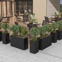 Pots à fleurs en aluminium enduit de poudre durables et personnalisés de 16 L avec trou de drainage pour une utilisation à la maison, en extérieur et dans les jardins
