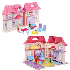 HW Pink kids magic dream house altri giocattoli e hobby doll play house furniture Girls Toy Set da gioco per casa delle bambole fai da te