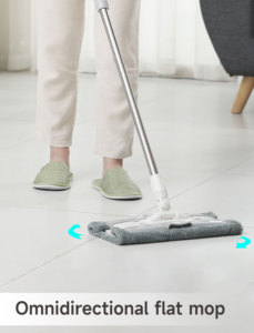Serpillère plate en microfibre professionnelle, serpillère rectangulaire avec manche en acier, <span class=keywords><strong>essoreuse</strong></span> automatique pour le nettoyage des sols, des fenêtres et des murs, remplacement - Product Image 2