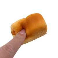 Jouet Squishy Doublement Connecté en Forme de Pain Grille-Pain, Parfumé, Doux, en PU, Simulation de Pain, à Remontée Lente, Jouet Anti-Stress à Presser, Squishies