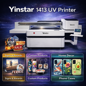 Yinstar 1413 UV Inkjet Flatbed Printer for I3200 <b>Print</b> Head 4 Heads Visual Positioning <b>Camera</b> 1 Year Warranty - Product Image 3