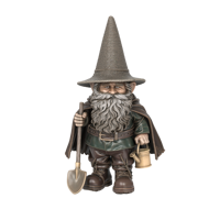 Statue de gnome de jardin en résine avec pelle et arrosoir, résistante aux intempéries, ornement de pelouse extérieur, figurine de gnome rustique