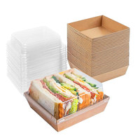 Prix d'usine Contenants alimentaires jetables en plastique à 1 compartiment, Boîte bento pour sushi et gâteaux, compatible micro-ondes, avec finition éponge mate et gaufrage