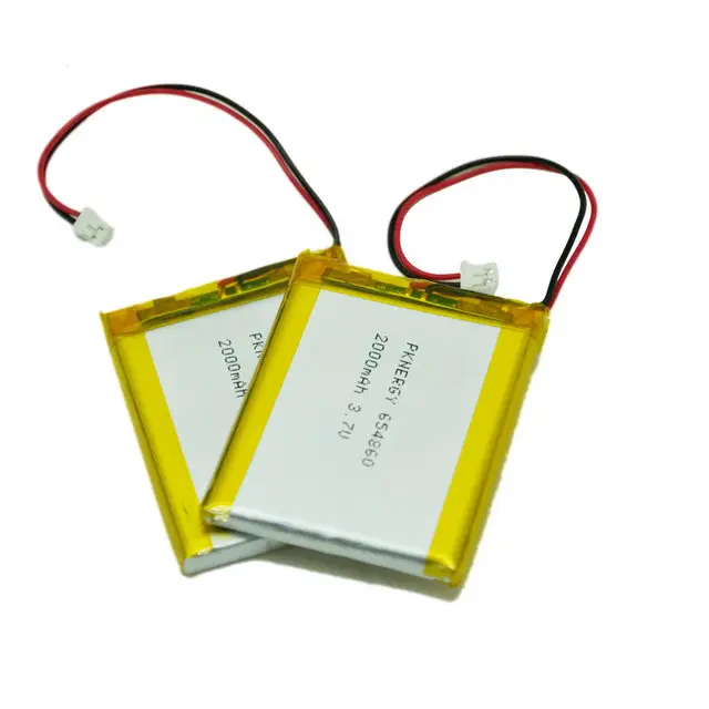 Toptan düşük fiyat shenzhen fabrika 3.7 v 3.8 v lipo pil 654860 2000 mAh lityum polimer