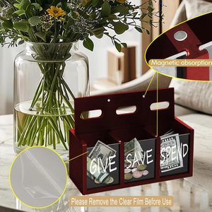 <span class=keywords><strong>Billetes</strong></span> Monedas Caja de madera <span class=keywords><strong>para</strong></span> ahorrar dinero <span class=keywords><strong>Hucha</strong></span> <span class=keywords><strong>para</strong></span> niños Adultos Dormitorio Sala de estar Lavandería Encimera - Product Image 2