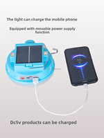 Lampe Solaire LED Multifonctionnelle Portable IP65 Étanche 200W 300W 400W, Rechargeable par USB, à Intensité Variable, pour Camping et Pannes de Courant
