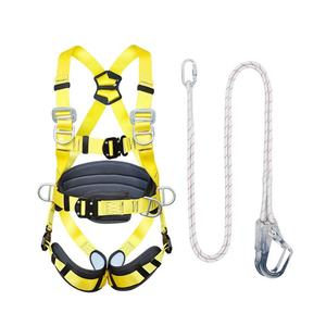 เข็มขัดนิรภัยสำหรับงานก่อสร้างกลางแจ้งแบบห้าจุด ทำจากโพลีเอสเตอร์ สำหรับงานบนที่สูง ทำความสะอาดผนังภายนอก ป้องกันการตก - Product Image 3