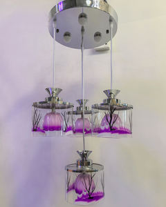 Lampu gantung LED kaca Modern, lampu hias gantung dengan RGB untuk warna yang dapat disesuaikan (FX604/3 + 1) - Product Image 5