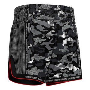 Pantaloncini Muay <span class=keywords><strong>Thai</strong></span> in Tessuto Liscio come la Seta, Traspiranti e Leggeri, Lunghezza Media con Fascia in Vita per <span class=keywords><strong>Thai</strong></span> <span class=keywords><strong>Boxing</strong></span> - Product Image 6