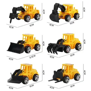 6 Set Traktor Kendaraan Mainan untuk Anak Laki-laki Kue Dekorasi Persediaan Mobil Boneka Ornamen Oh Bayi Selamat Ulang Tahun Excavator Puncak Kue