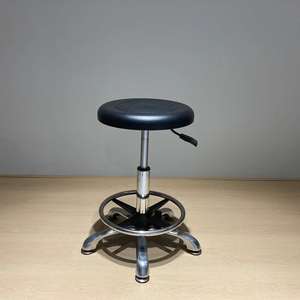 Sillas de Trabajo Estéticas de Cuero PU con Ruedas, Taburete Giratorio Redondo para Fábrica, Taller, Hospital, Oficina, Escuela, Instituto, Universidad, Bar - Product Image 2