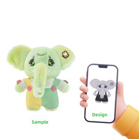 Poupée éléphant en peluche personnalisée fait à la main jouet en peluche Design personnalisé coloré Tie Dye salopette tenue pour cadeaux Collection déco