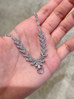 Collar de lujo con diamantes cultivados en laboratorio, oro blanco de 10k, 14k, 18k, joyería de moda para bodas, para hombres y mujeres